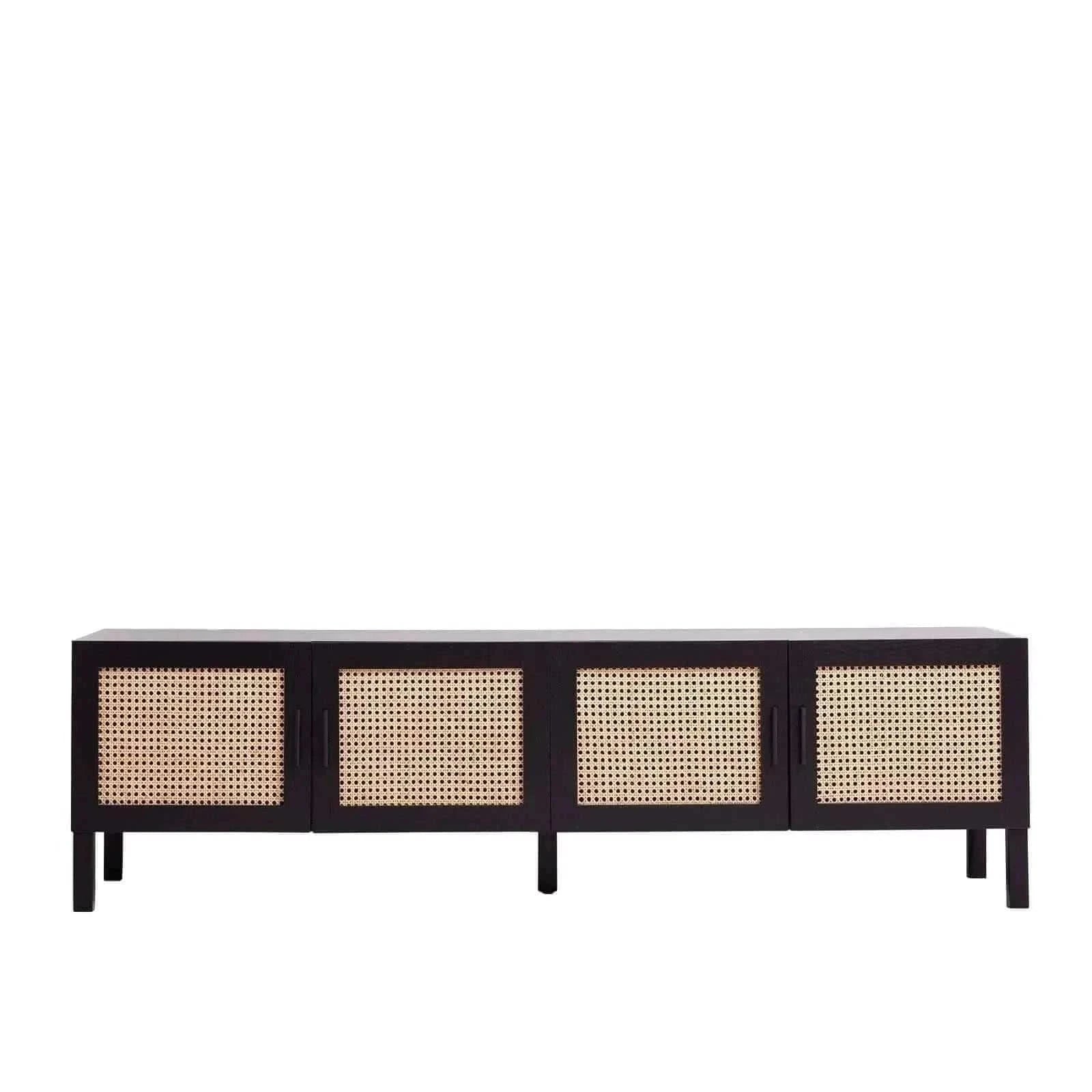 Casa Decor Tulum Rattan Entertainment Unit Black