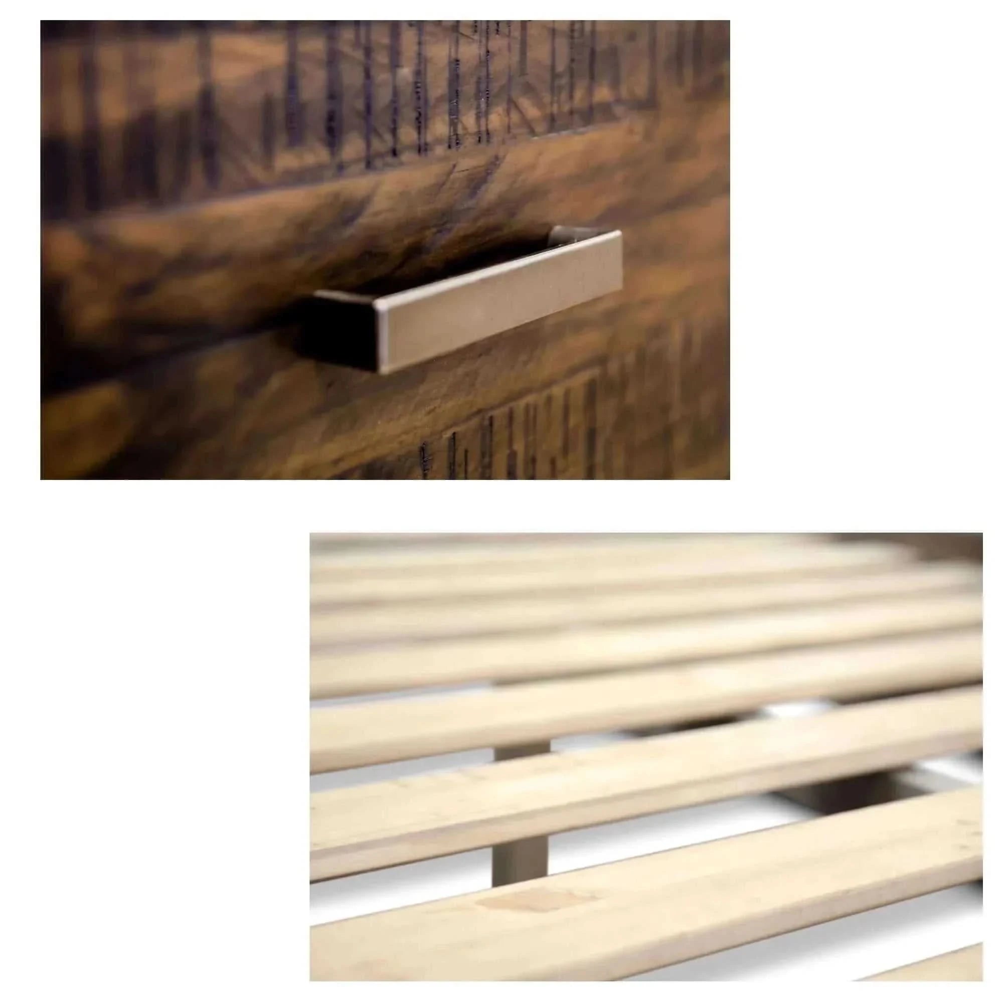Catmint Bed Frame King Size Timber Mattress Base With Storage Drawers 