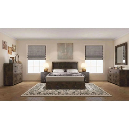 Catmint Bed Frame Queen Size Mattress Base With Storage Drawers Grey S