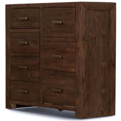 Catmint Tallboy 7 Chest of Drawers Storage Cabinet - Dark Brown