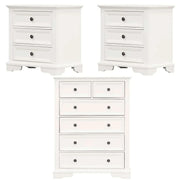 Celosia 2pc Bedside Tallboy 3pc Bedroom Set Nightstand Storage Cabinet