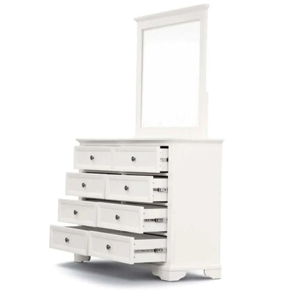 Celosia 4pc Bedside Dresser Mirror Bedroom Chest of Drawers Set Cabine