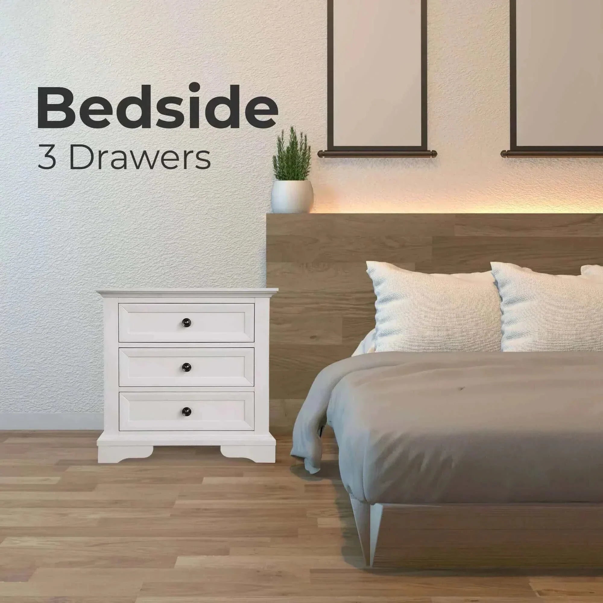 white dresser and nightstand bedroom set