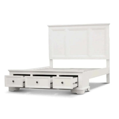 Celosia 4pc Queen Bed Frame Bedroom Suite Timber Bedside Tallboy Packa