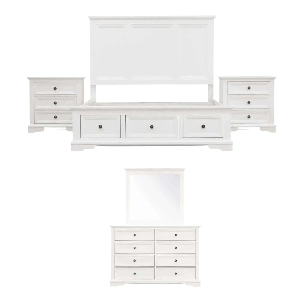 King Bed and Bedroom furniture White