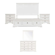 Celosia 5pc King Bed And Bedroom Furniture White