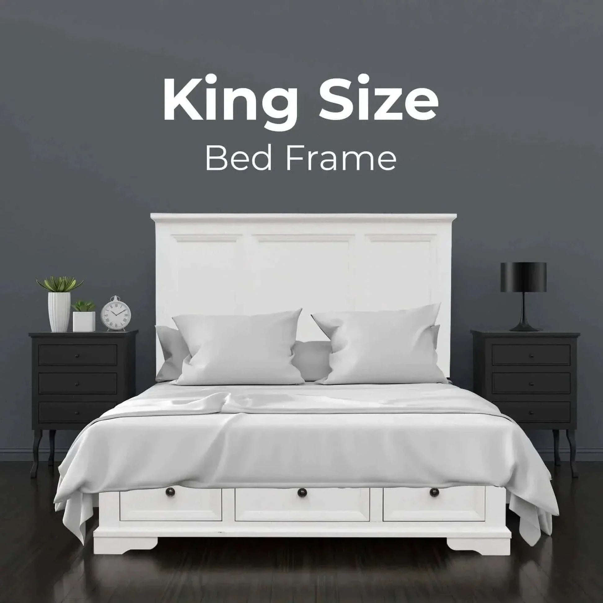 Celosia 5pc King Bed And Bedroom Furniture White