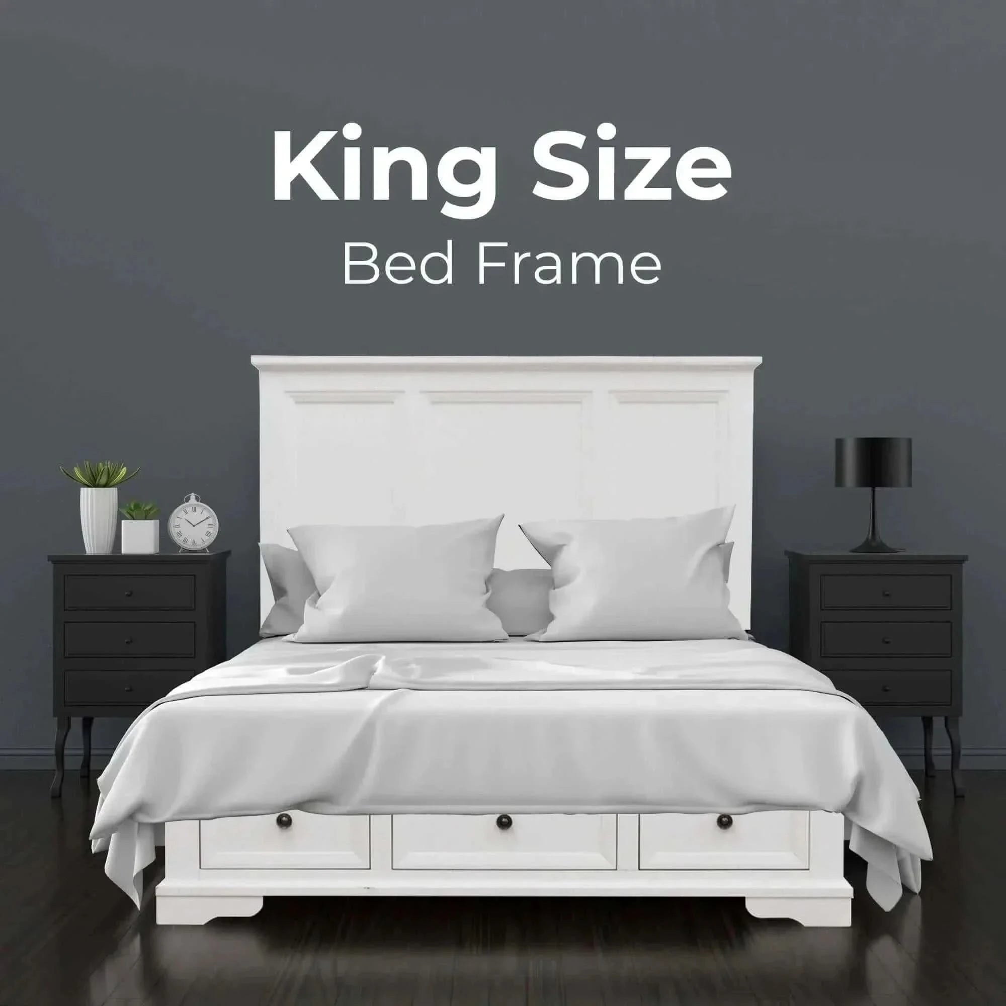 Celosia 5pc King Bed And Bedroom Furniture - White