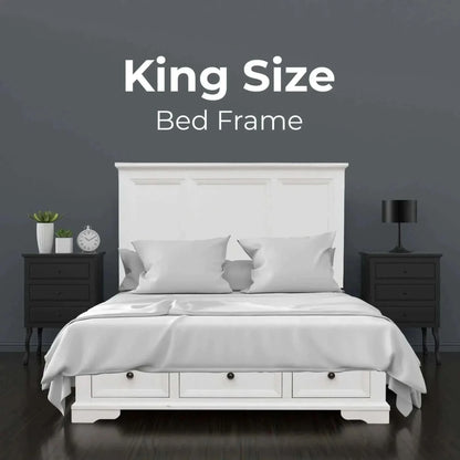 Celosia 5pc King Bed And Bedroom Furniture - White