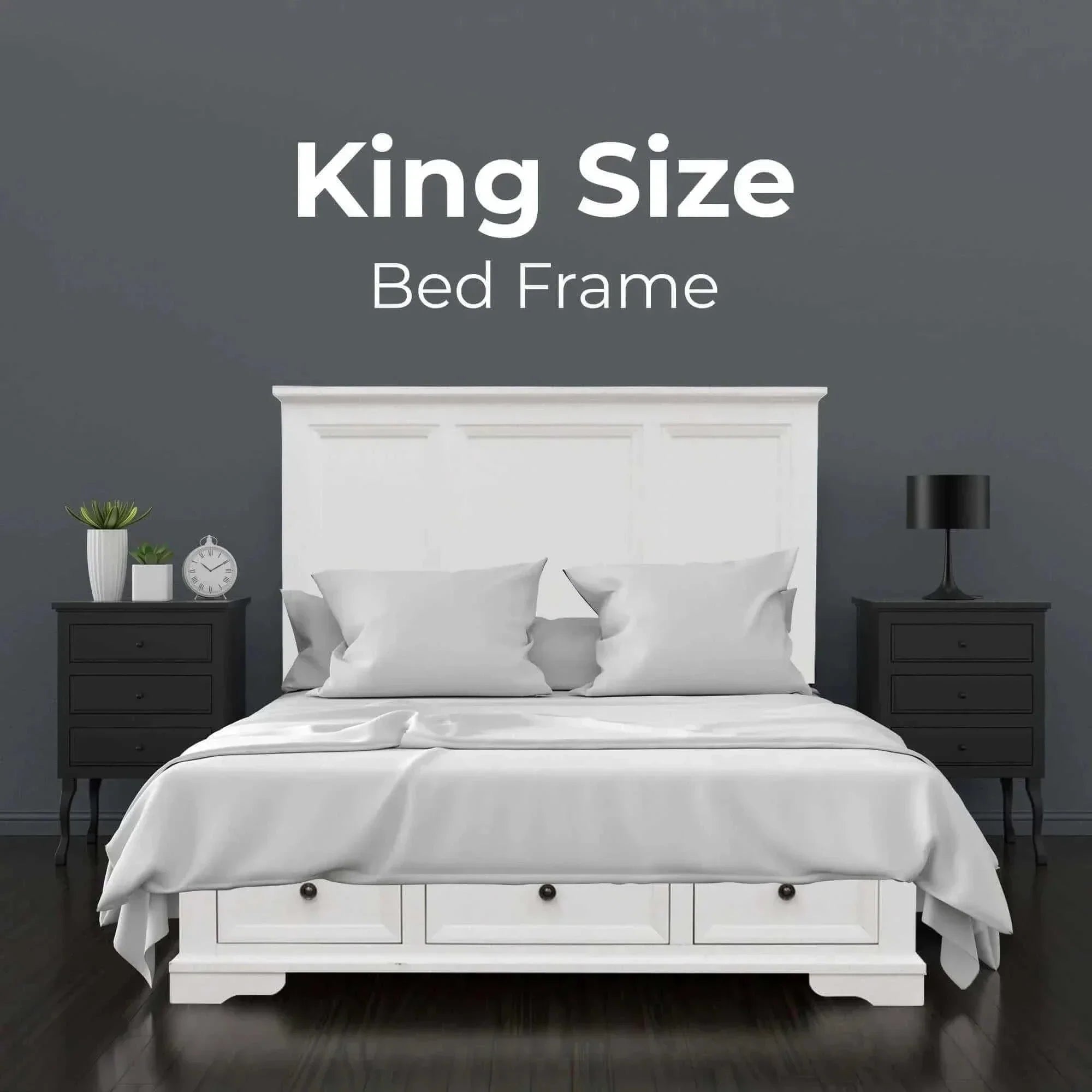 King Bed and Bedroom furniture White