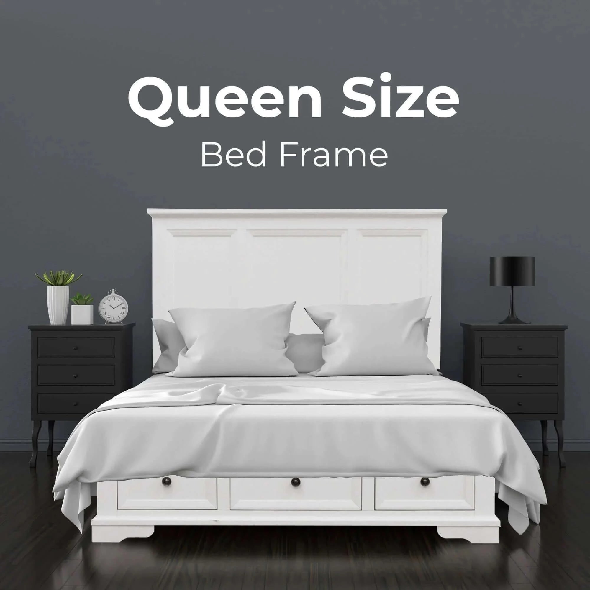 Catmint 5pc Queen Bed Suite Bedside Dresser Bedroom Furniture Package