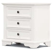 white 3 drawer bedside table