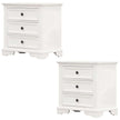 3 Drawers Nightstand White