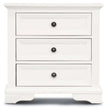 3 Drawers Nightstand White