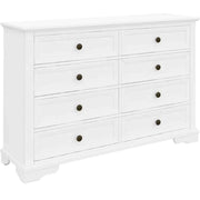 Celosia Dresser 8 Chest of Drawer Storage Cabinet White
