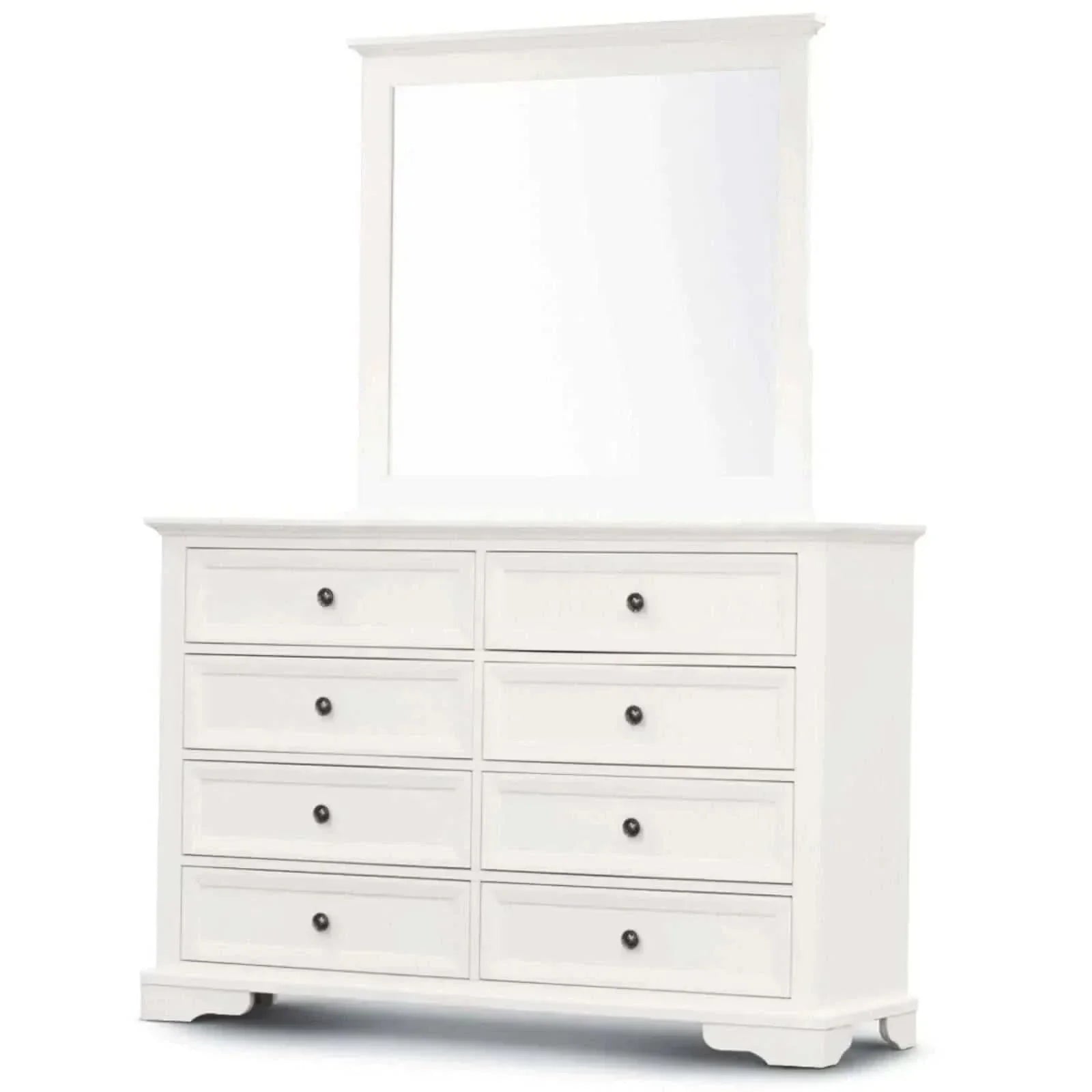 Celosia Dresser Mirror 8 Chest of Drawers Bedroom Timber Storage Cabin