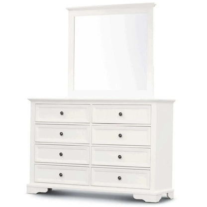 Celosia Dresser Mirror 8 Chest of Drawers Bedroom Timber Storage Cabin
