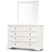 white dresser with mirror