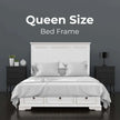 white queen bed frame with storage