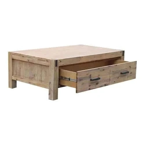 wood coffee table with storage