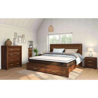 Comfortis 4pc King Bed Frame Suite Bedside Tallboy Furniture Package -