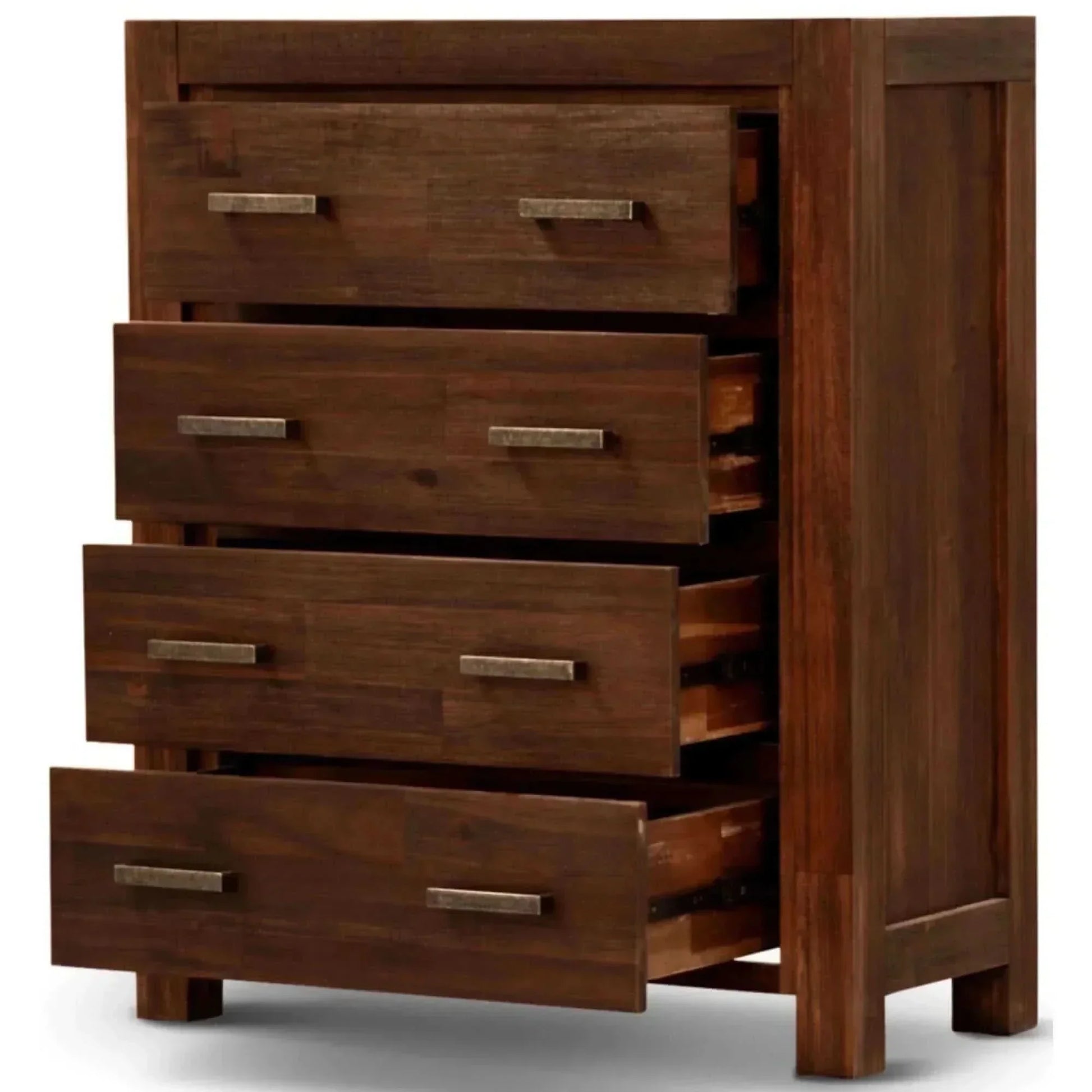 Comfortis 4pc King Bed Frame Suite Bedside Tallboy Furniture Package -