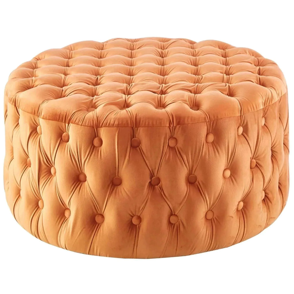 leather ottoman round-Upinteriors