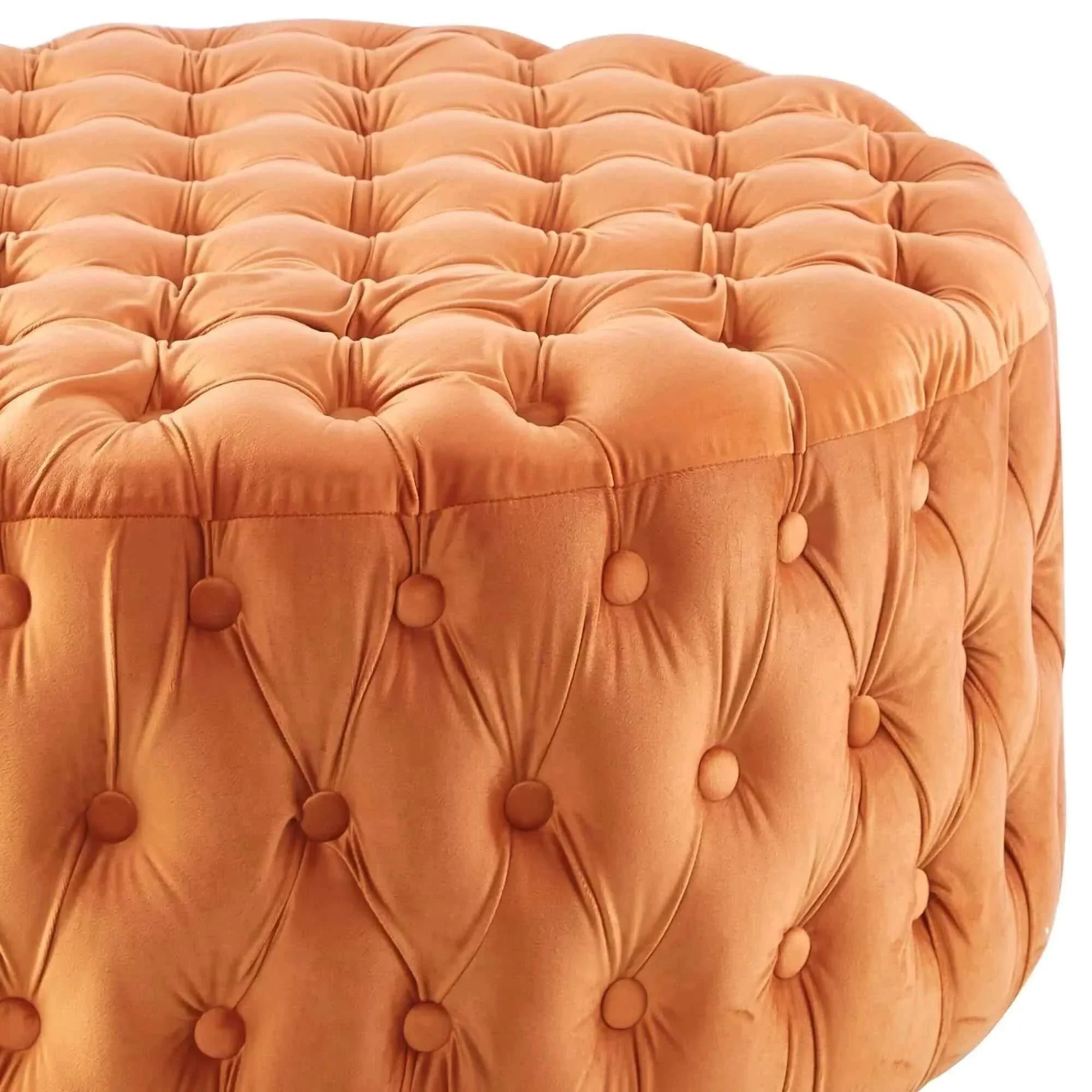 leather ottoman round