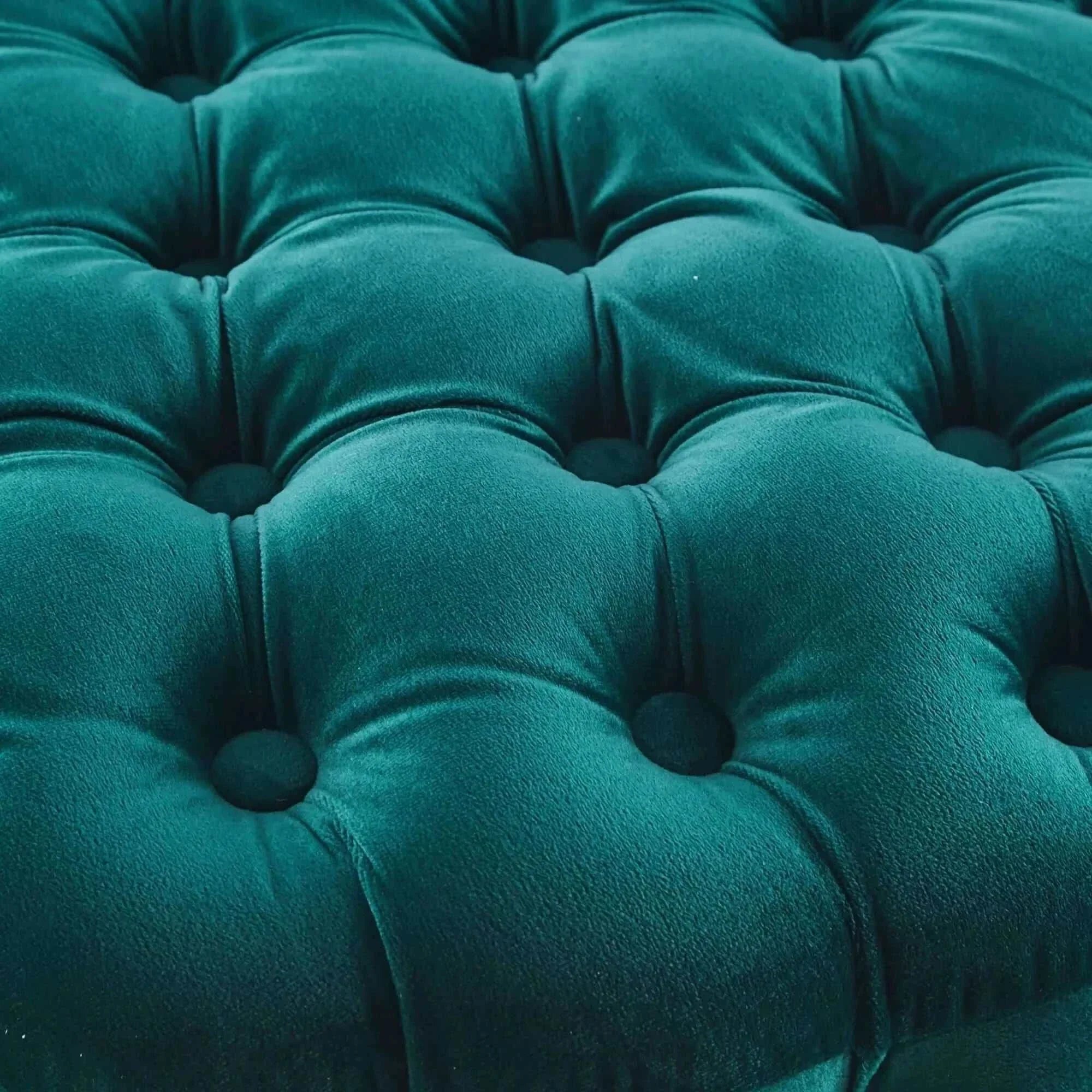 Round Ottoman green 