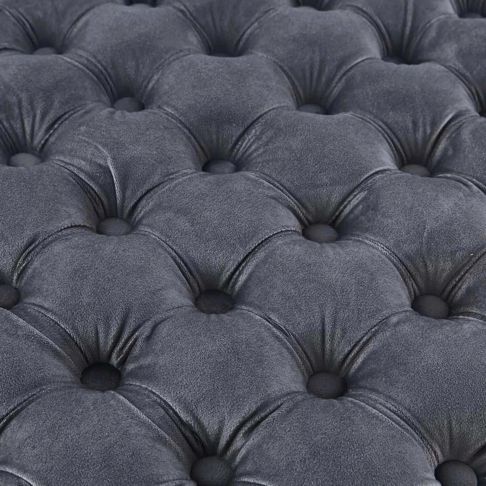 velvet fabric ottoman footstool