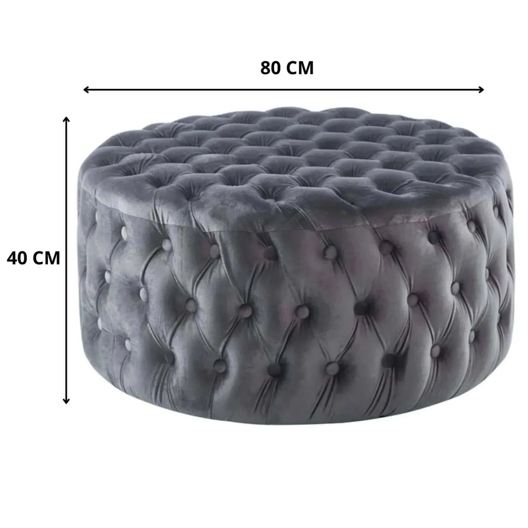 velvet fabric ottoman footstool