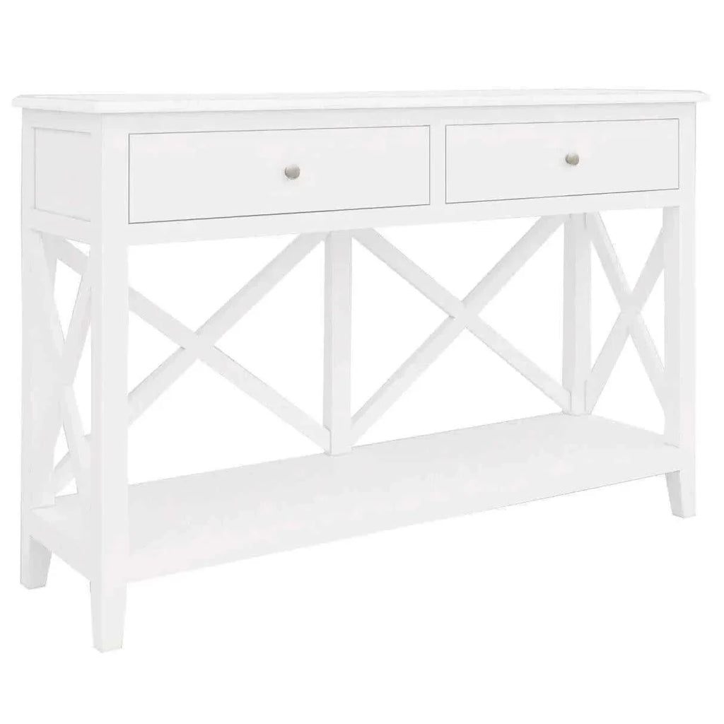 white console table with drawers-Upinteriors