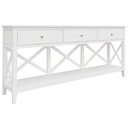 Daisy Console Long Entryway Table 176cm - White