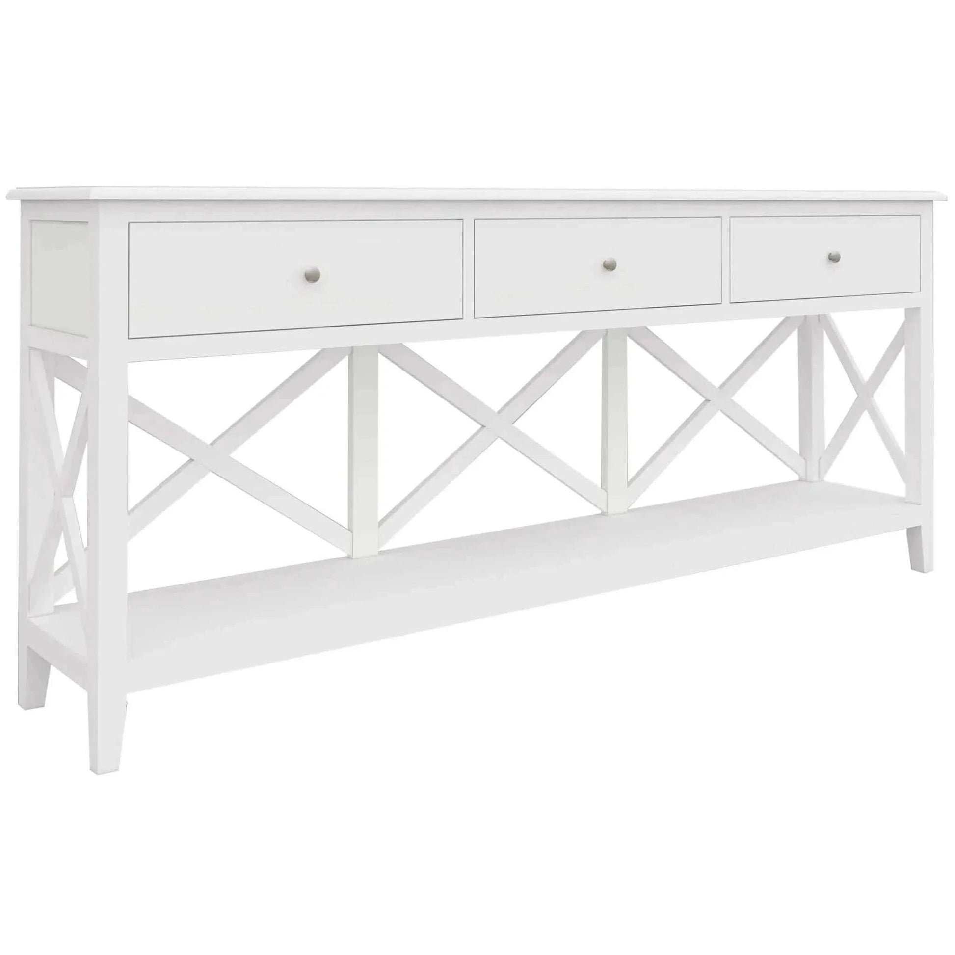 Daisy Console Long Entryway Table 176cm - White