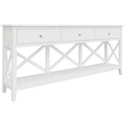 Daisy Console Long Entryway Table 176cm - White