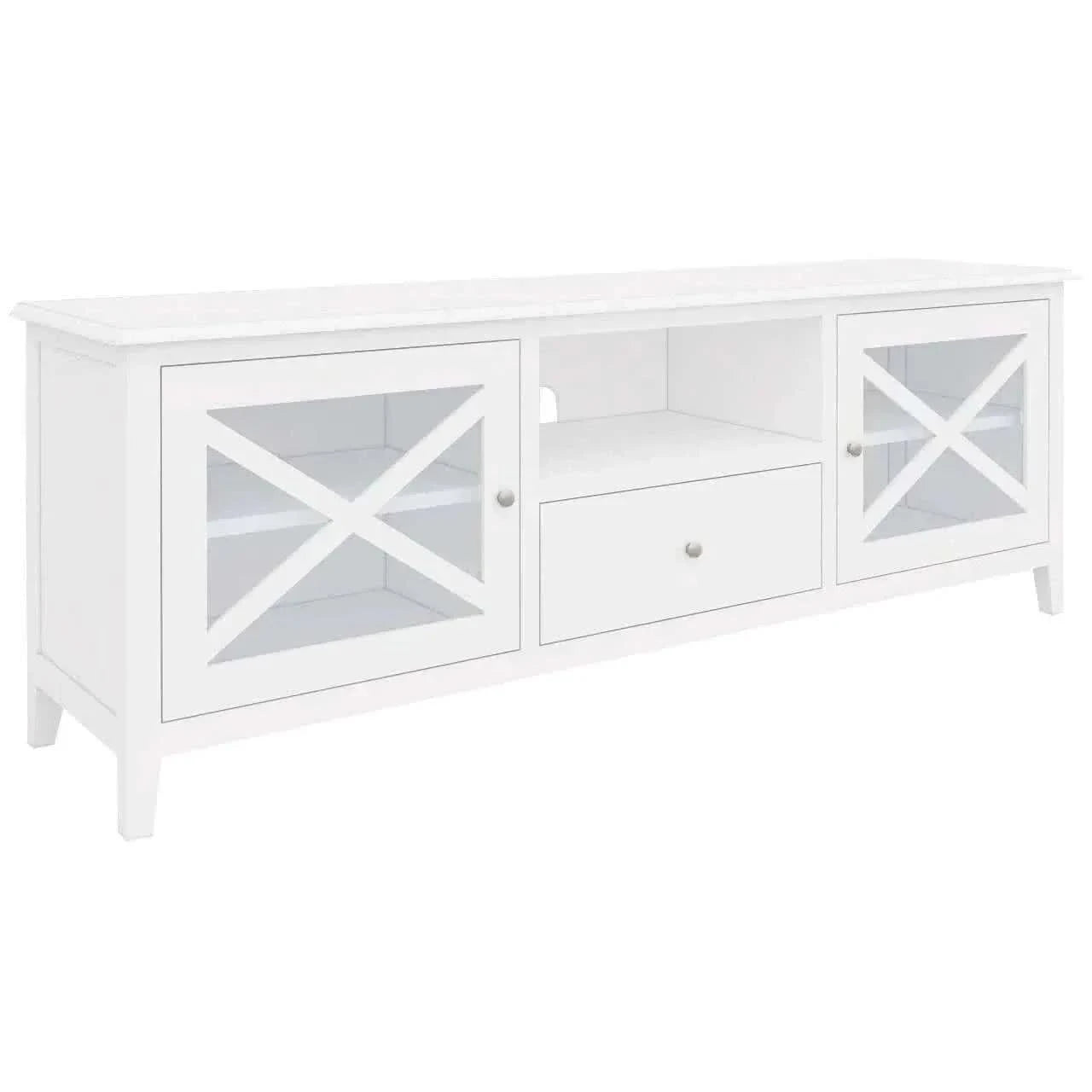 Daisy ETU Entertainment TV Unit 210cm Solid Acacia Wood Hampton - Whit