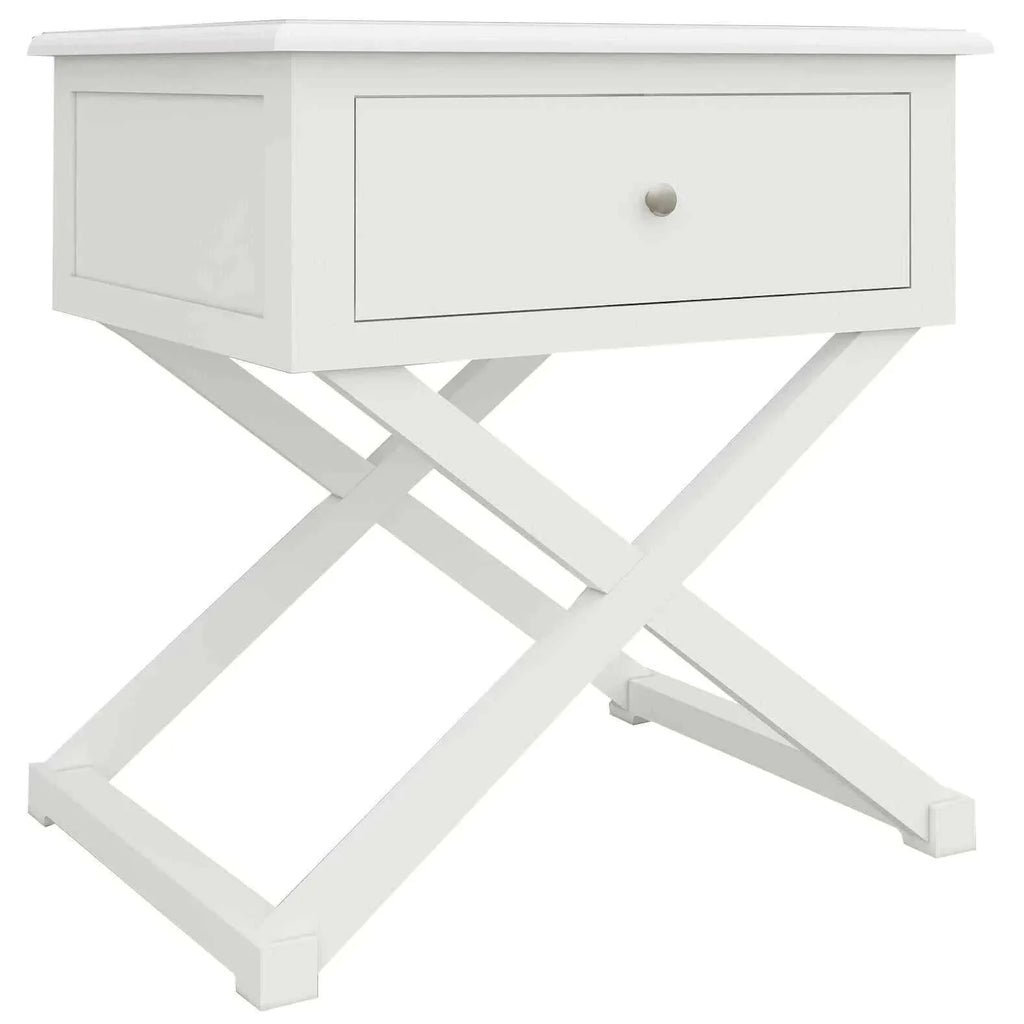 white sofa end table