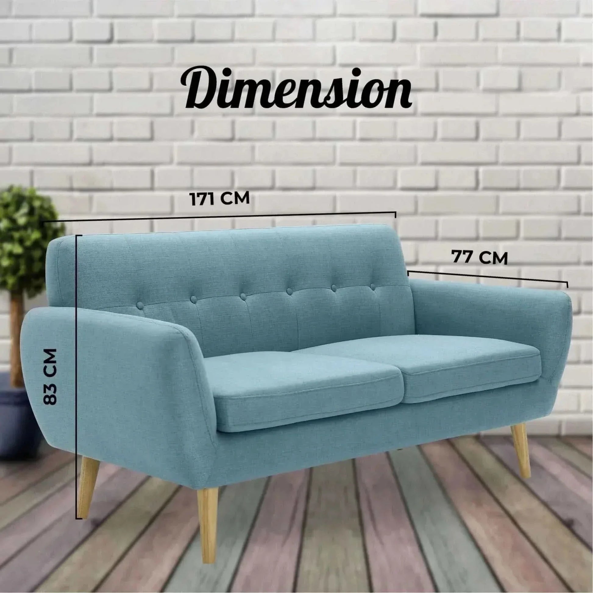 Dane 3 + 1 + 1 Seater Fabric Upholstered Sofa Armchair Lounge Couch - 