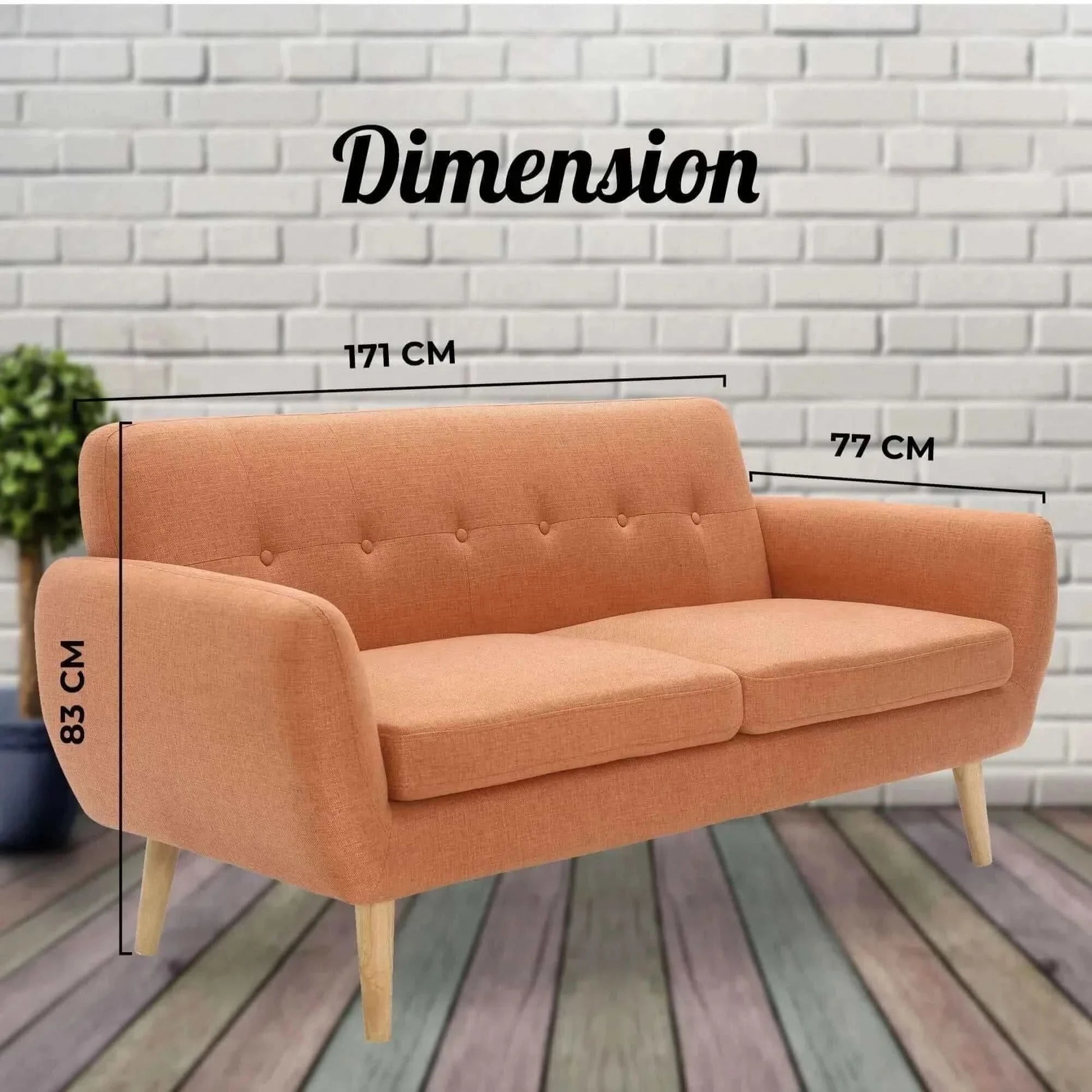 Dane 3 + 1 + 1 Seater Fabric Upholstered Sofa Armchair Lounge Set - Or