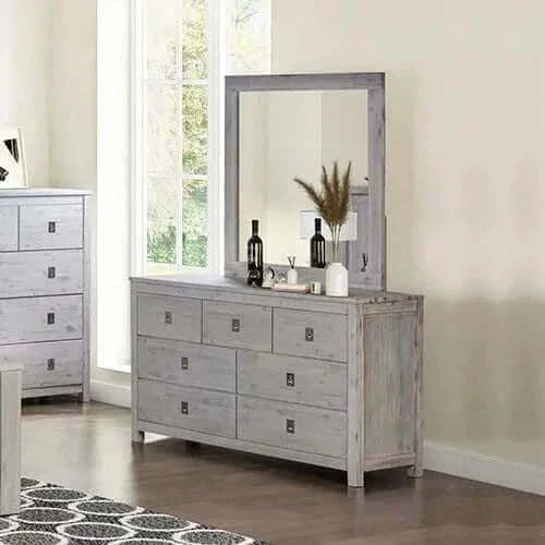 7 Drawer dresser & mirror -Upinteriors