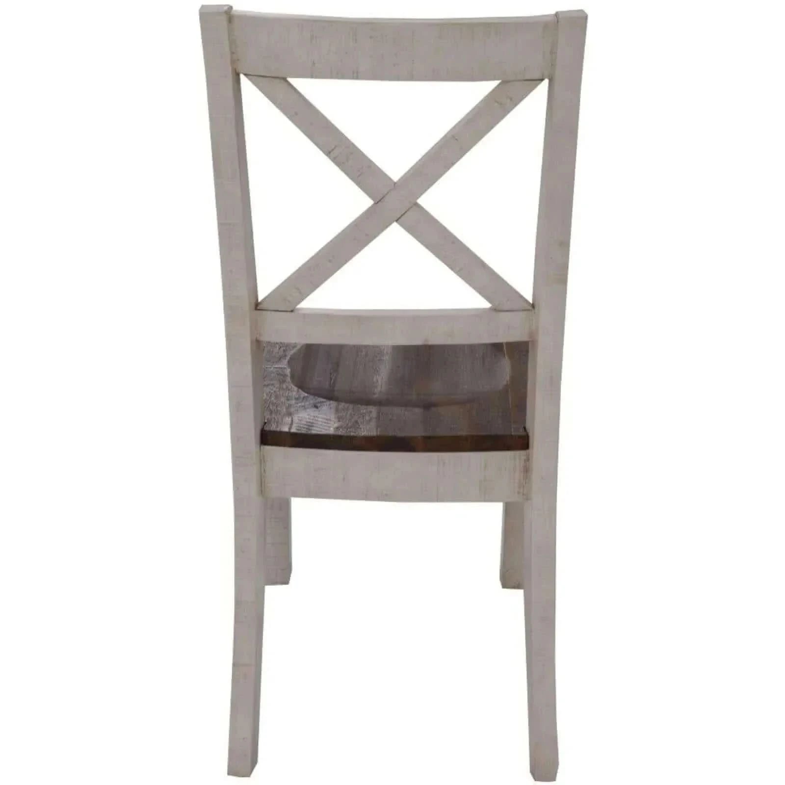 Erica 7pc Dining Set 200cm Table 6 Chair Solid Wood Timber - Brown Whi