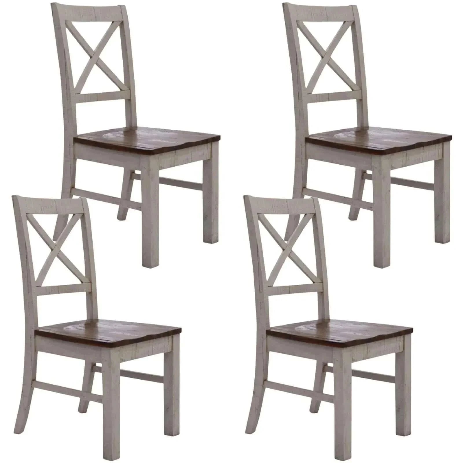 Solid wood chair set 4