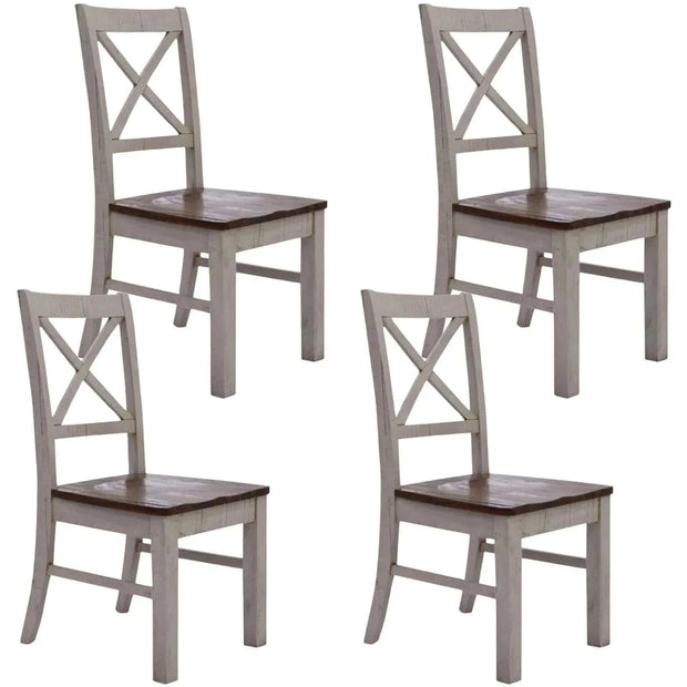 Solid wood chair set 4