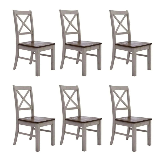 Solid wood chair set 6