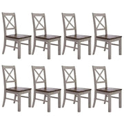Erica X-Back Dining Chair Set of 8 Solid Acacia Timber Wood Hampton Br