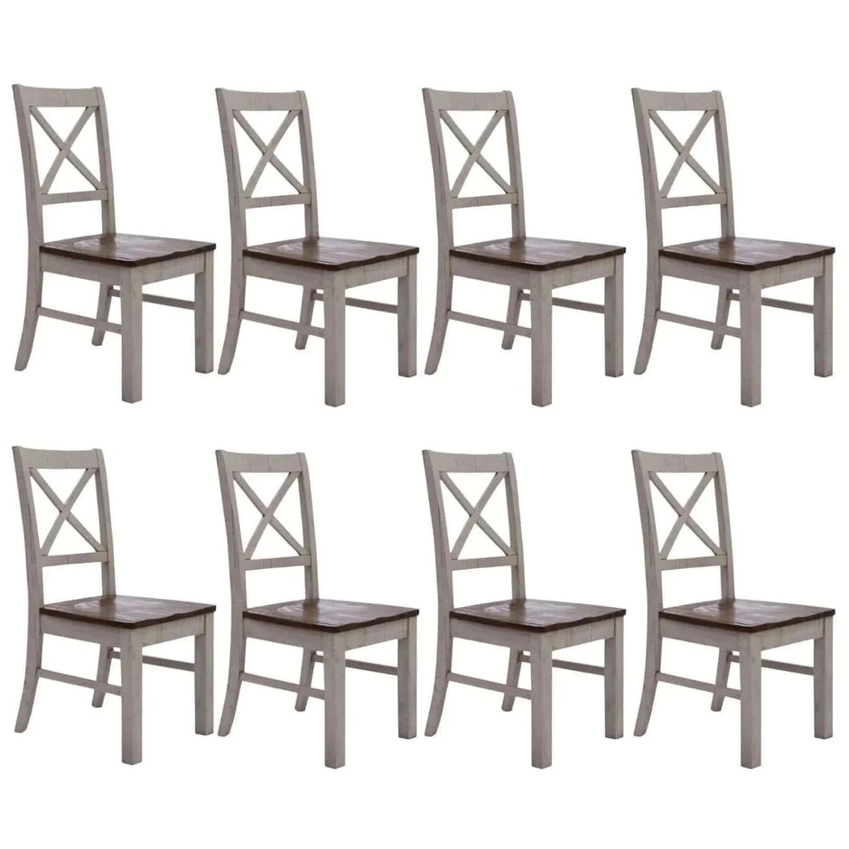 wooden dining chair set of 8 