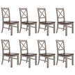 wooden dining chair set of 8 