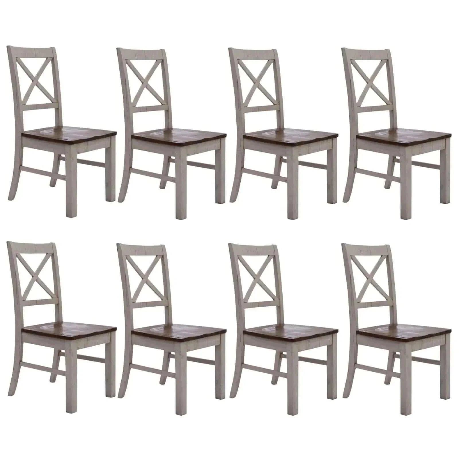 wooden dining chair set of 8 