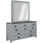 Erica Dresser Mirror Set 10 Chest of Drawers Acacia Timber Cabinet Bro