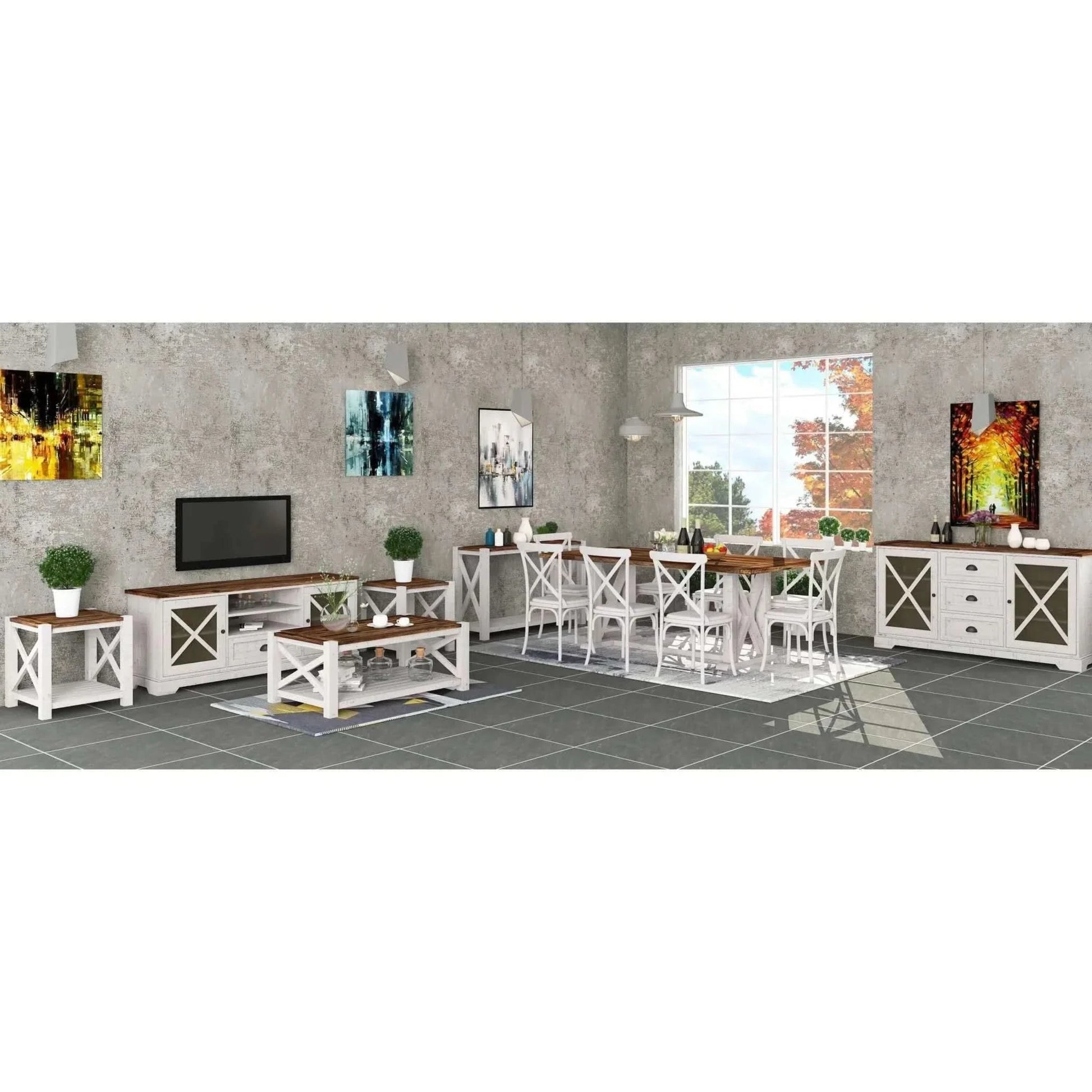 Erica ETU Entertainment TV Unit 160cm Solid Acacia Wood Hampton Brown 